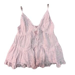 Pink Sleeveless Boho Top